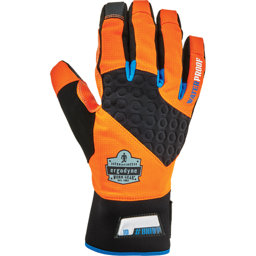 Gants utilitaires thermiques haute visibilit&eacute; performants et &eacute;tanches ProFlex 818WP, Paume Polyur&eacute;thane, Taille Petit Cintas
