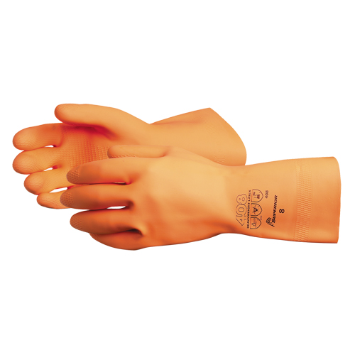 Gants de poids lourds 408, Taille Petit/7, 13" lo, Latex, Doublure en Ouat&eacute;e, 30 mils Cintas