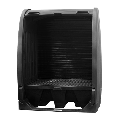 Spill Containment Sheds With Drain, 61" L x 37.25" W x 72.75" H, 1000 lbs. Load Capacity Cintas