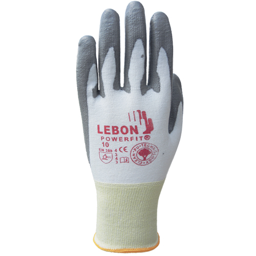 Lebon PowerFit&reg; Cut Resistant Gloves, Size X-Small/6, 13 Gauge, Polyurethane Coated, Polyethylene Shell, ASTM ANSI Level A2/EN 388 Level B Cintas