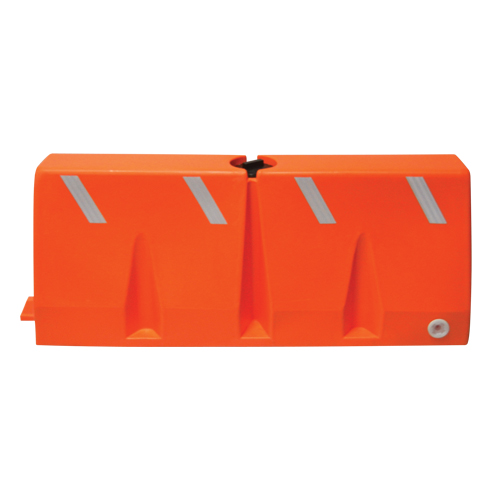 Barri&egrave;res de circulation, Rempli d'eau, 62,25 lo x 24" h, Orange Cintas