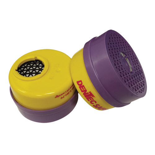 Cartouche pour respirateur, Combinaison cartouche et filtre contre les particules pour gaz/vapeurs, Gaz acide/Vapeur organique/Filtre P100 Cintas