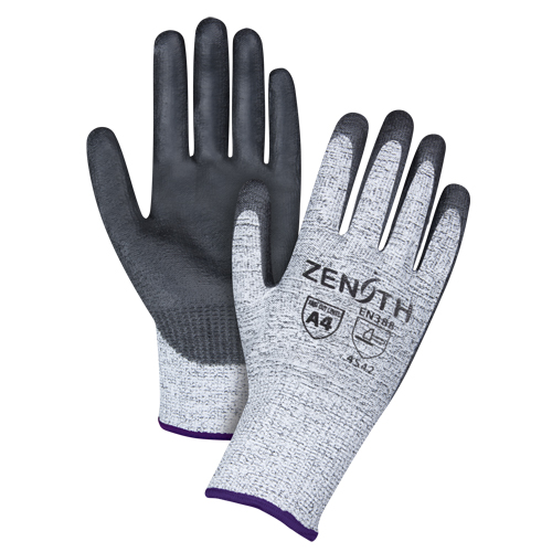 Gants &eacute;lastiques sans coutures r&eacute;sistants &agrave; la coupe, Taille 6/T-petit, Calibre 13, Rev&ecirc;tement Polyur&eacute;thane, Enveloppe en PEHP, ANSI/ISEA 105 niveau 4/EN 388 niveau 5 Cintas