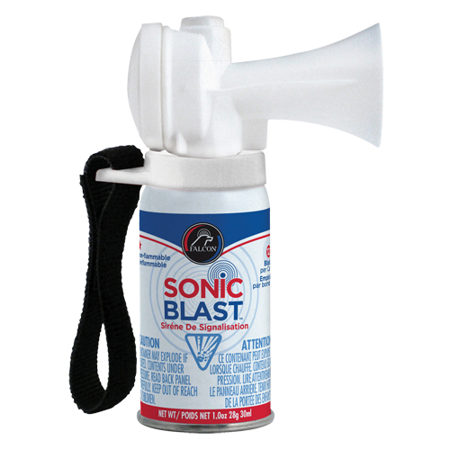 Mini avertisseur sonore Sonic Blast avec sangle &agrave; boucles et crochets Cintas