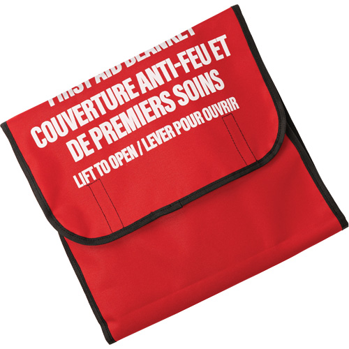 Dynamic Fire Blanket with Nylon Pouch Holder, Wool, 60"L x 71"W Cintas