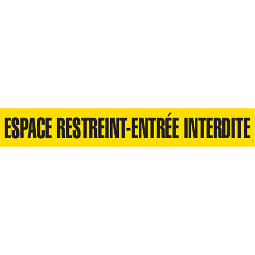 Rubans pour barricades, Français, 3" la x 1000' lo, 3 mils, Noir sur jaune Cintas
