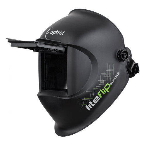 Liteflip Autopilot Welding Helmet, 3.94" L x 1.97" W View Area, 1/5/5 - 14 Shade Range, Black Cintas