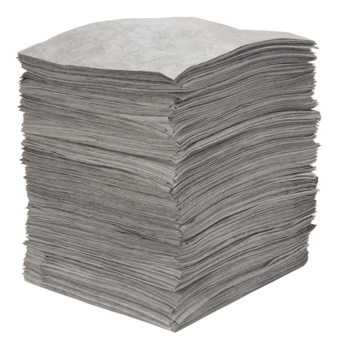 Feuilles absorbantes souffl&eacute;es de premi&egrave;re qualit&eacute;, Universel, 15" x 18", 30 gal. d'absorption Cintas