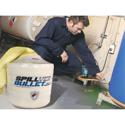 Spillver Bullet Hazmat Boom, Hazmat, 50' L x 5" W, 14 gal. Absorbancy Cintas