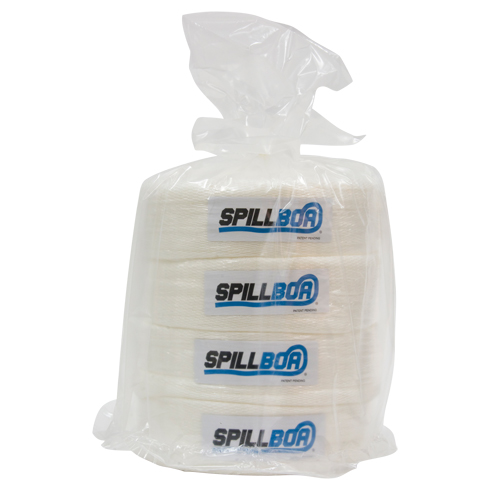 SpillBoa Bale, Oil Only, 25' L x 5" W, 28 gal. Absorbancy, 4 /Pack Cintas