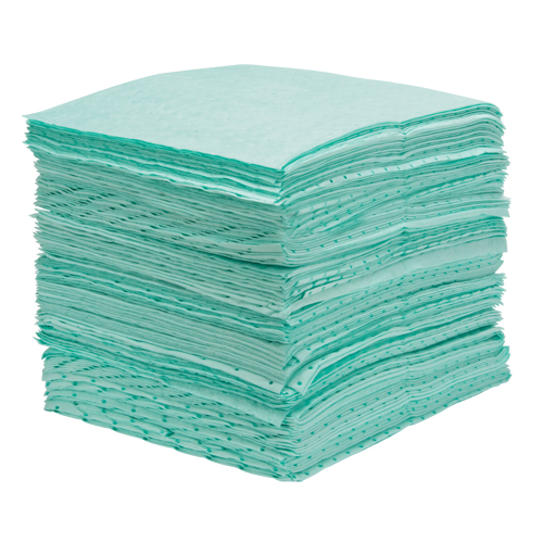 Premium Bonded Sorbent Pads, Hazmat, 15" x 18", 30 gal. Absorbancy Cintas