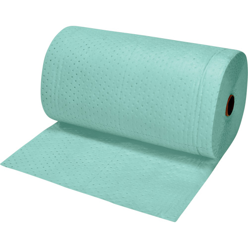 Rouleaux absorbants li&eacute;s de premi&egrave;re qualit&eacute;, Lourd, 150' lo x 30" la, Absorption 50 gal. Cintas