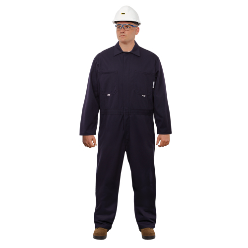 UltraSoft&reg; Arc Flash & FR Coveralls, Size 46, Navy Blue, 12.4 cal/cm2 Cintas