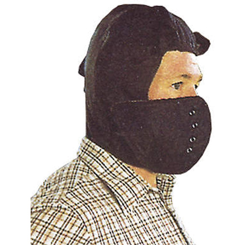 Hard Hat Winter Liner with Removable Face , Cotton/Kasha Lining, One Size, Black Cintas
