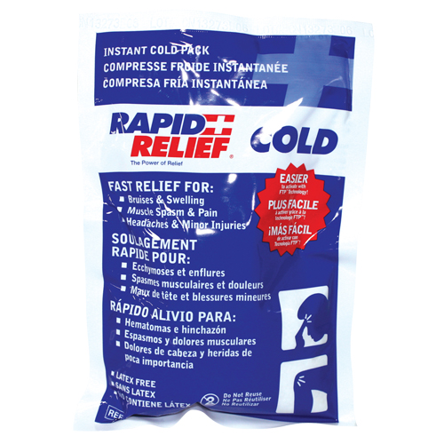 Rapid Relief&reg; Instant Chill Pack, Cold, Single Use, 5" x 9" Cintas