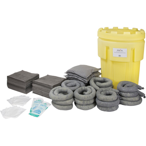 Trousse de lutte contre les d&eacute;versements de premi&egrave;re qualit&eacute;, Universel, Baril de r&eacute;cup&eacute;ration, Absorbance de 95 gal. US Cintas
