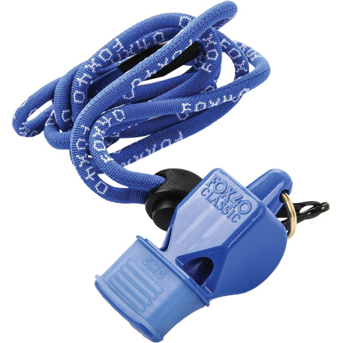 Sifflet classique bleu avec longe Cintas