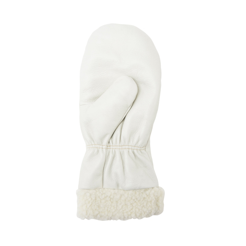 Mitaines d'hiver en cuir fleur de premi&egrave;re qualit&eacute; doubl&eacute;es de boa, Taille Grand, Mitaine Cintas