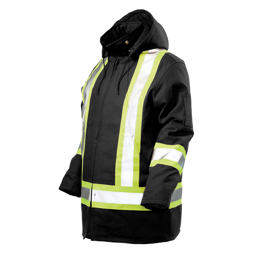 Safety Parka, Black, Large Cintas