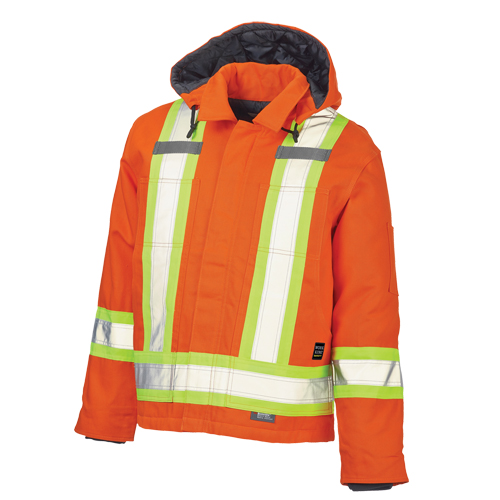 Manteau de s&eacute;curit&eacute;, Orange haute visibilit&eacute;, Grand Cintas
