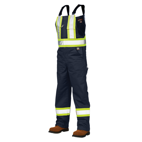 Salopettes de s&eacute;curit&eacute; non doubl&eacute;e, Poly-coton, Grand, Bleu marine Cintas