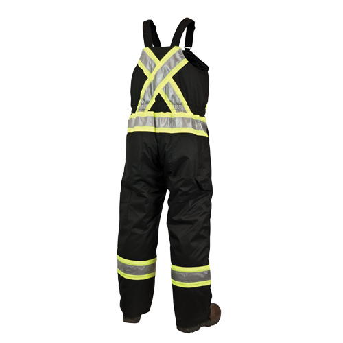 Salopettes de s&eacute;curit&eacute; doubl&eacute;e, Polyester/Polyur&eacute;thane, Grand, Noir Cintas