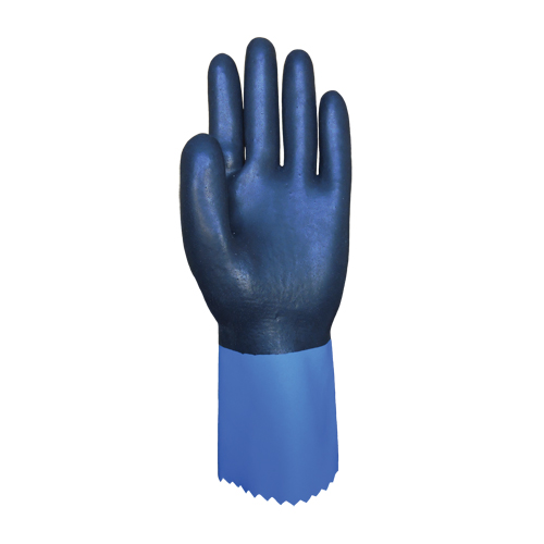 Summitech Full-Dipped Chemical Resistant Gloves, Size Small/7, 11.8" L, Chloroprene, Poly-Cotton Inner Lining, 59-mil Cintas