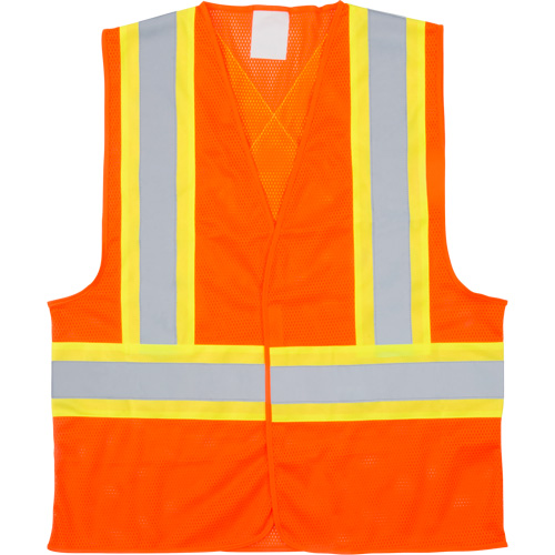 Veste de s&eacute;curit&eacute; pour la circulation, Orange haute visibilit&eacute;, Moyen, Polyester Cintas