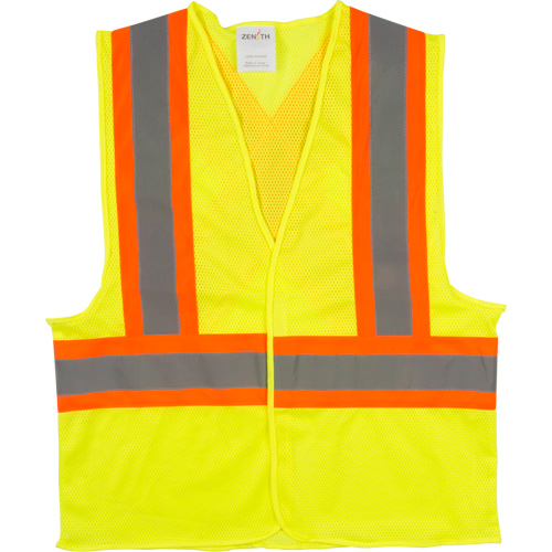 Veste de s&eacute;curit&eacute; pour la circulation, Jaune lime haute visibilit&eacute;, Moyen, Polyester Cintas
