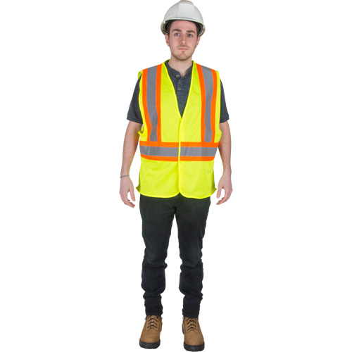 Veste de s&eacute;curit&eacute; pour la circulation, Jaune lime haute visibilit&eacute;, Moyen, Polyester Cintas