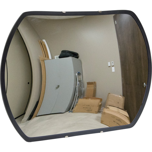 Miroir convexe rectangulaire/rond avec support, 18" h x 26" la, Int&eacute;rieur/Ext&eacute;rieur Cintas