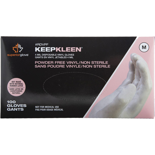 Gants jetables, Petit, Vinyle, 4 mils, Sans poudre, Blanc Cintas