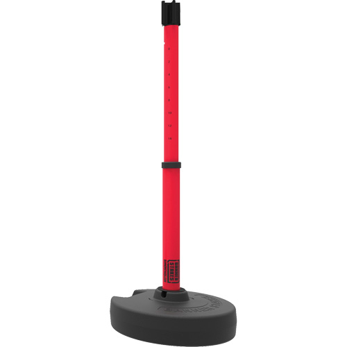 PLUS Barrier Post Set Receiver, 42" High, Red Cintas
