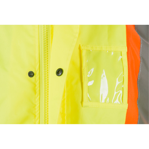 RZ1000 Rain Jacket, Polyester, Small, High Visibility Lime-Yellow Cintas