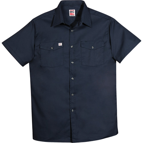 Chemise de travail &agrave; manches courtes en tissu crois&eacute;, Hommes, Moyen (grande taille), Bleu marine Cintas