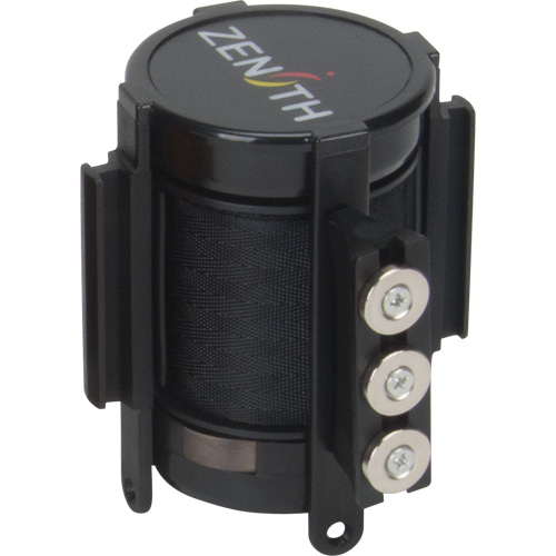 Cassette de ruban magn&eacute;tique pour barri&egrave;re de contr&ocirc;le des foules personnalis&eacute;e, 12', Ruban Noir Cintas