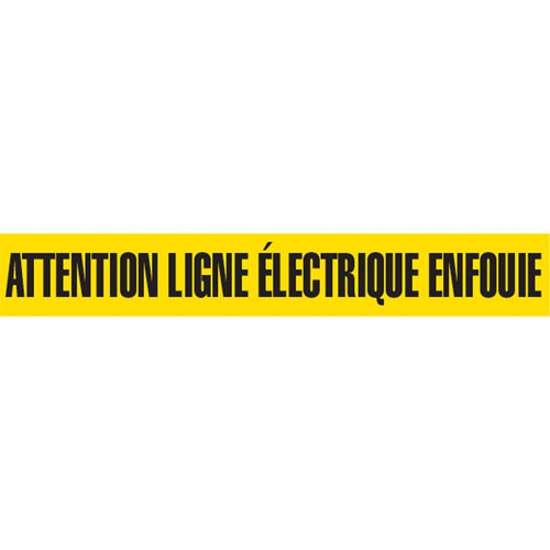 Ruban pour barricade, Français, 3" la x 1000' lo, 2 mils, Noir sur jaune Cintas