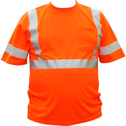 High Visibility Short-Sleeved Shirt, Cotton, 3X-Large, High Visibility Orange Cintas