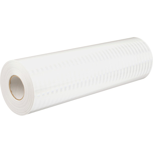 Feuille de rev&ecirc;tement de barricade prismatique de qualit&eacute; &agrave; haute intensit&eacute;, 2" la x 150' lo, 19 mils, Blanc Cintas
