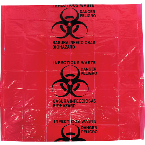 Dynamic Hazardous Waste Bags, Infectious Waste, 24" L x 24" W, 12 microns Cintas