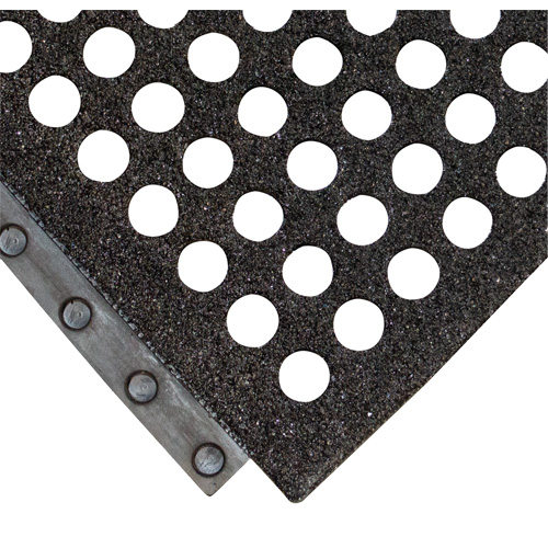24/Seven&reg; Locksafe&reg; Anti-Fatigue Mat, Honeycomb, 3' x 3' x 5/8", Black, Nitrile Cintas