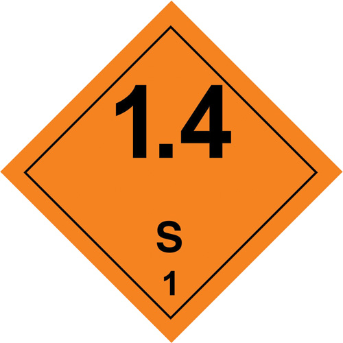 &eacute;tiquettes de manutention de mati&egrave;res dangereuses, 4" lo x 4" la, Noir/orange Cintas