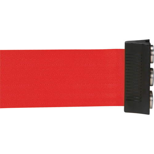 Cassette de ruban magn&eacute;tique pour barri&egrave;re de contr&ocirc;le des foules personnalis&eacute;e, 12', Ruban Rouge Cintas