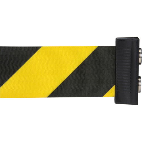 Magnetic Tape Cassette for Build-Your-Own Crowd Control Barrier, 7', Black and Yellow Tape Cintas