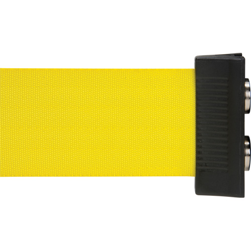 Wall Mount Barrier with Magnetic Tape, Steel, Screw Mount, 7', Yellow Tape Cintas