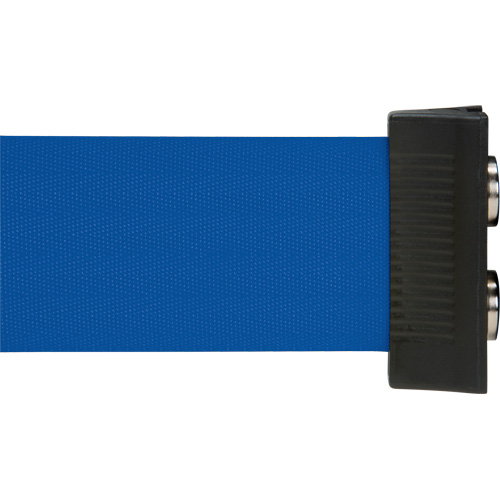 Wall Mount Barrier with Magnetic Tape, Steel, Screw Mount, 7', Blue Tape Cintas