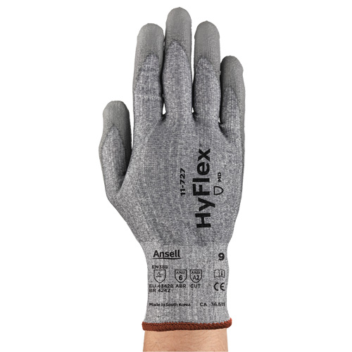 Gants r&eacute;sistant aux coupures HyFlex s&eacute;rie 11-727, Taille 11, Calibre 15, Rev&ecirc;tement Polyur&eacute;thane, Enveloppe en Intercept, ASTM ANSI niveau A2/EN 388 niveau B Cintas