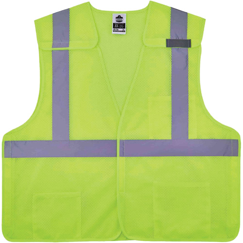 Gilet de s&eacute;curit&eacute; en maille GloWear 8217BA, Jaune lime haute visibilit&eacute;, Moyen/Petit, Polyester Cintas