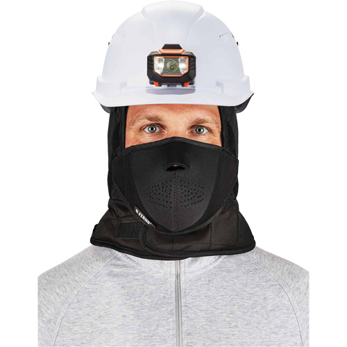 N-Ferno&reg; 3-Layer Winter Hard Hat Liner with Mouthpiece, Fleece Lining, One Size, Black Cintas