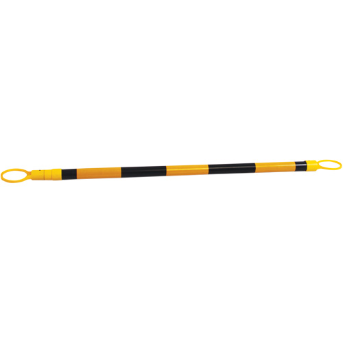 Retractable Cone Bar, 7'2" Extended Length, Black/Yellow Cintas